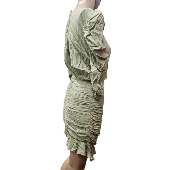 L’Academie Cherish Mini Dress in Olive Green Revolve - Picture 4 of 7